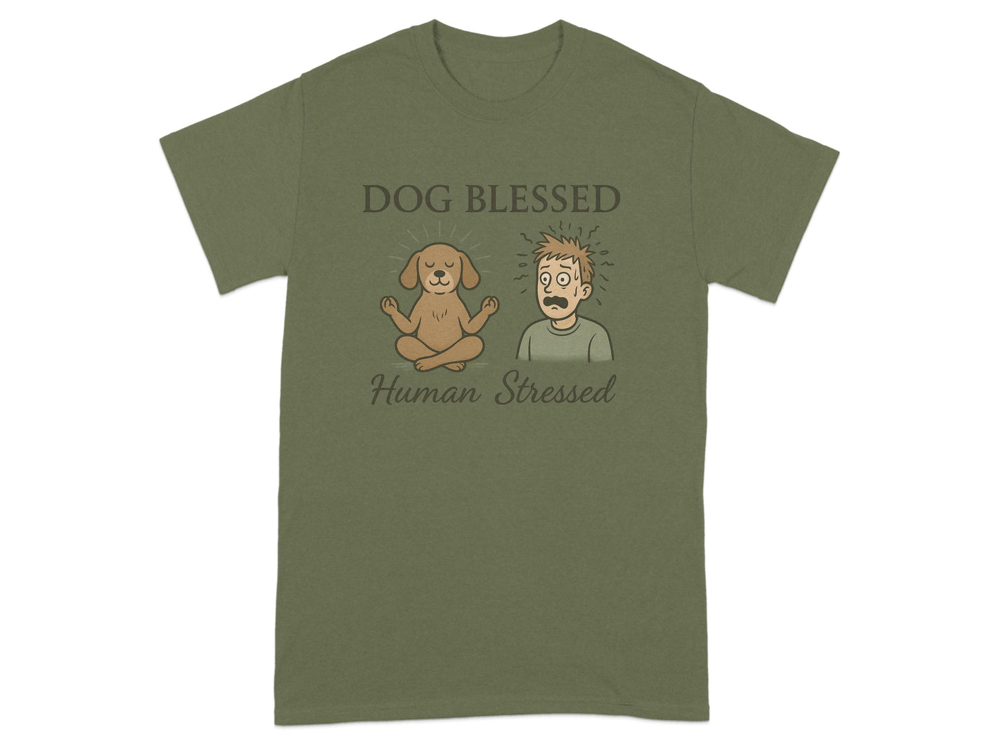 Dog Blessed Human Stressed Graphic T-shirt product type