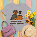 Powered by Griffon & Coffee T-shirt in Athletic Heather