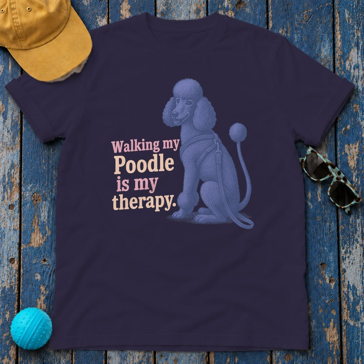 The Therapy Poodle T-Shirt in Blackberry