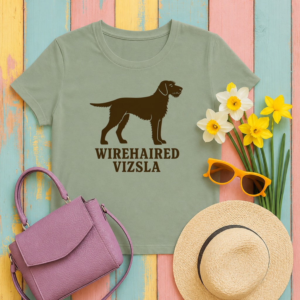 Wirehaired Vizsla Silhouette Tee in Sage