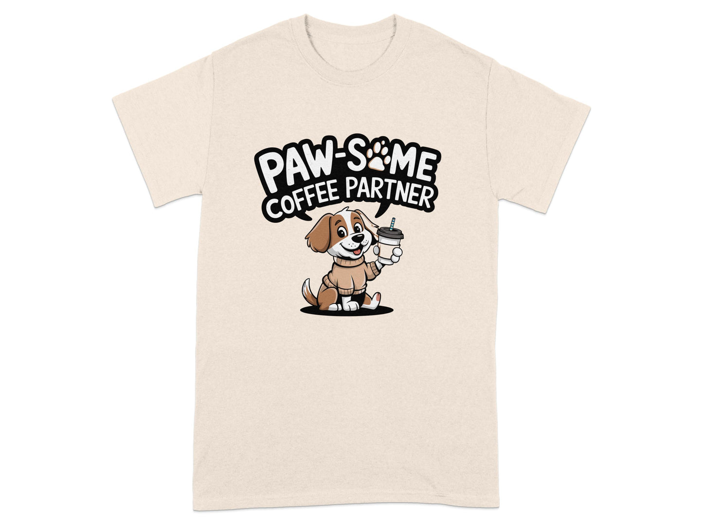 PAW-some Coffee Partner Adorable Dog Graphic Shirt product