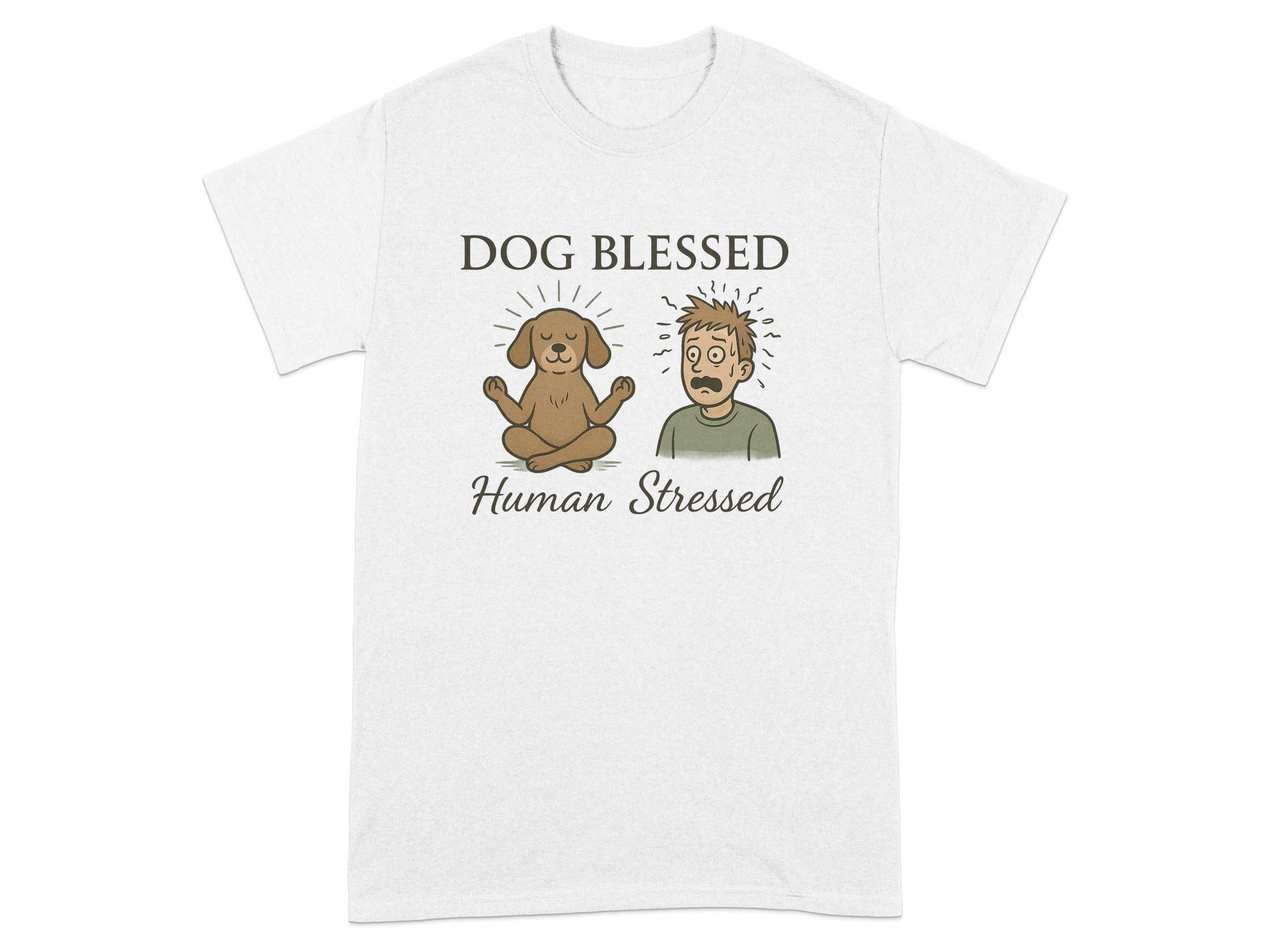 Dog Blessed Human Stressed Graphic T-shirt product type