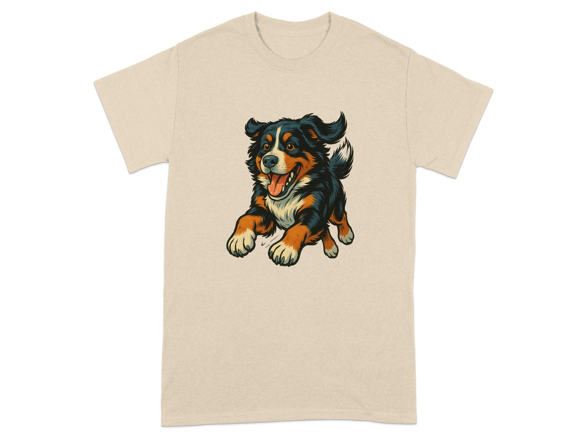 Playful Cartoon Running Dog Graphic T-Shirt product