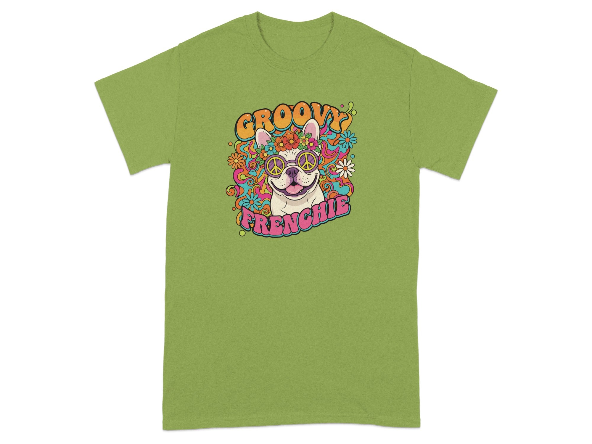 Groovy Frenchie Psychedelic Dog Theme Shirt