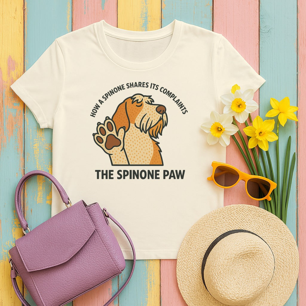 Spinone Italiano The Spinone Paw Tee in Natural