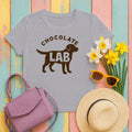 Chocolate Lab Silhouette T-shirt in Athletic Heather