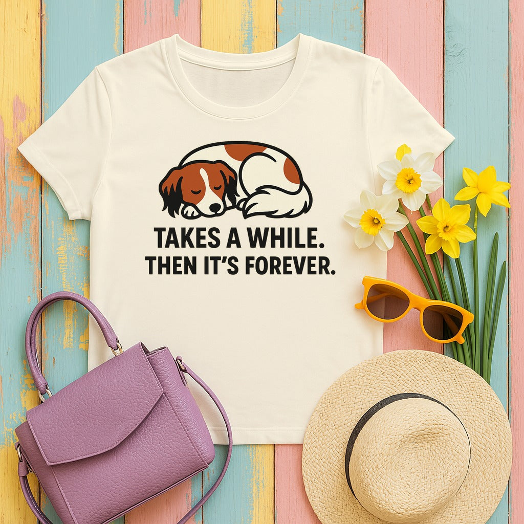Kooikerhondje Takes A While Tee in Natural