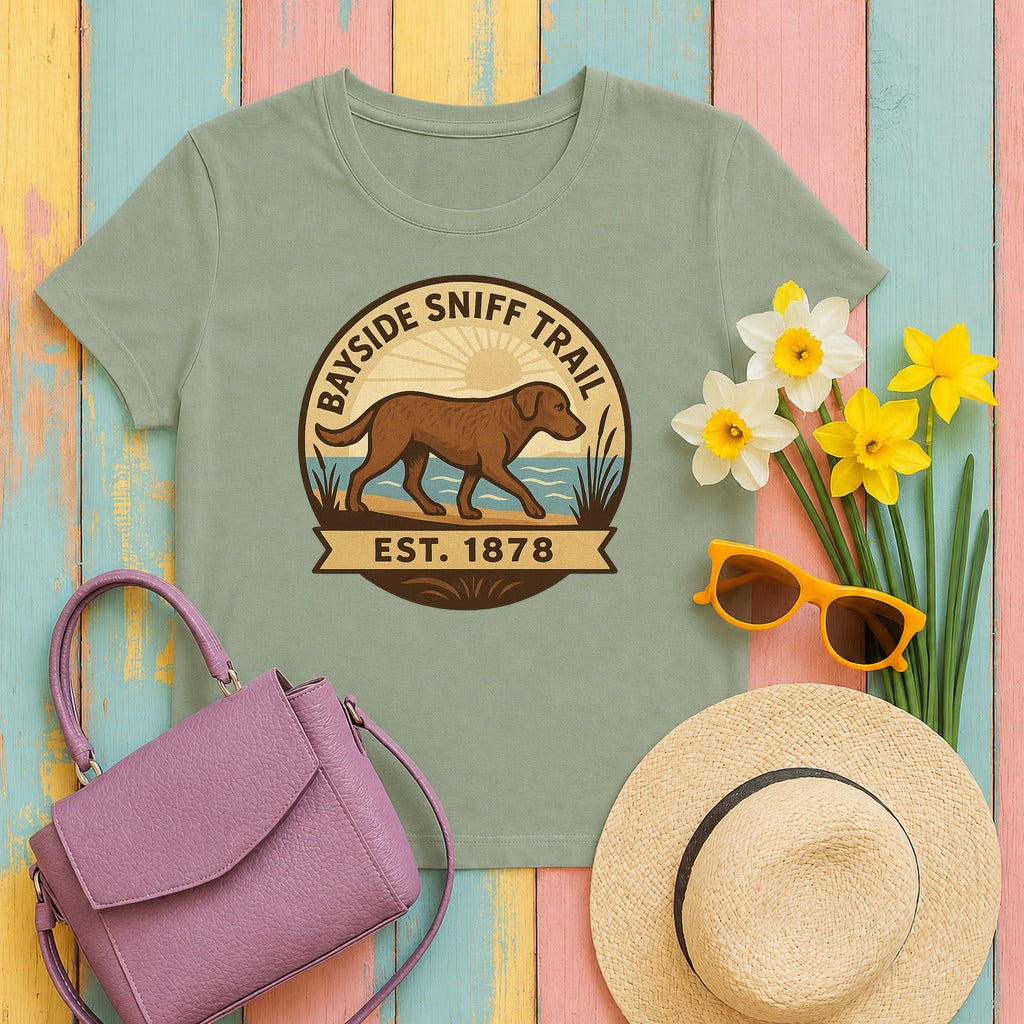 Chesapeake Bayside Sniff Trail Tee in Sage