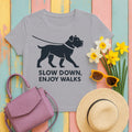 Cane Corso Slow Down Enjoy Walks Tee in Athletic Heather