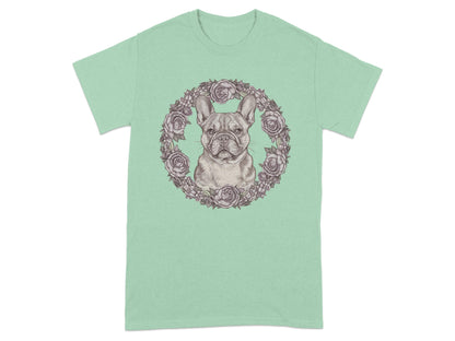 French Bulldog Floral Graphic Design T-Shirt product