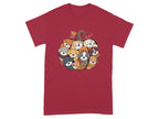 Cute Cartoon Puppies Pumpkin Art Pattern T-shirt