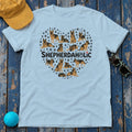 Shepherdaholic Heart German Shepherd T-Shirt in Light Blue