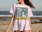 White t-shirt with "Poodle Days Are The Best Days" text and poodle graphic.