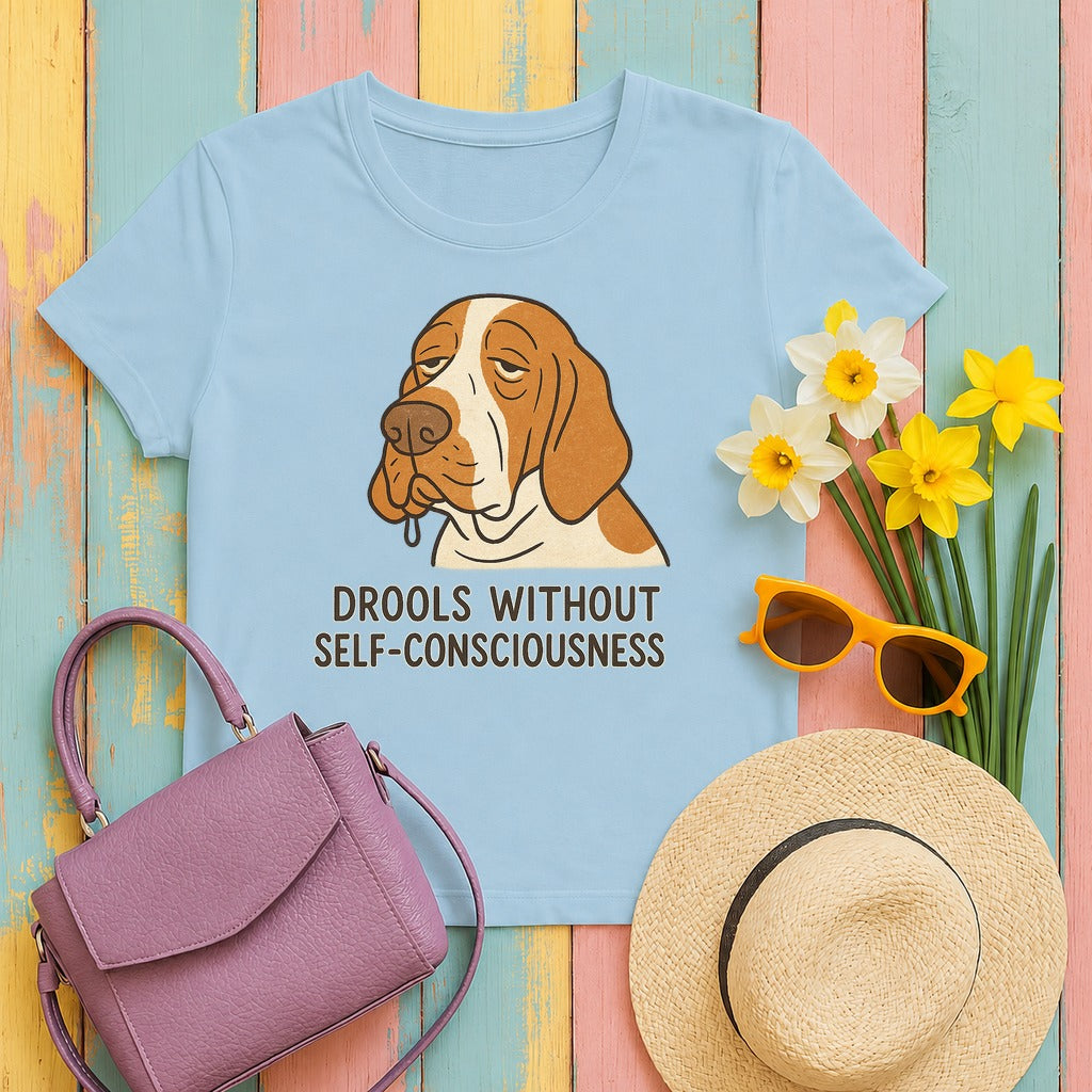 Bracco Italiano Drools Without Shame Tee in Light Blue