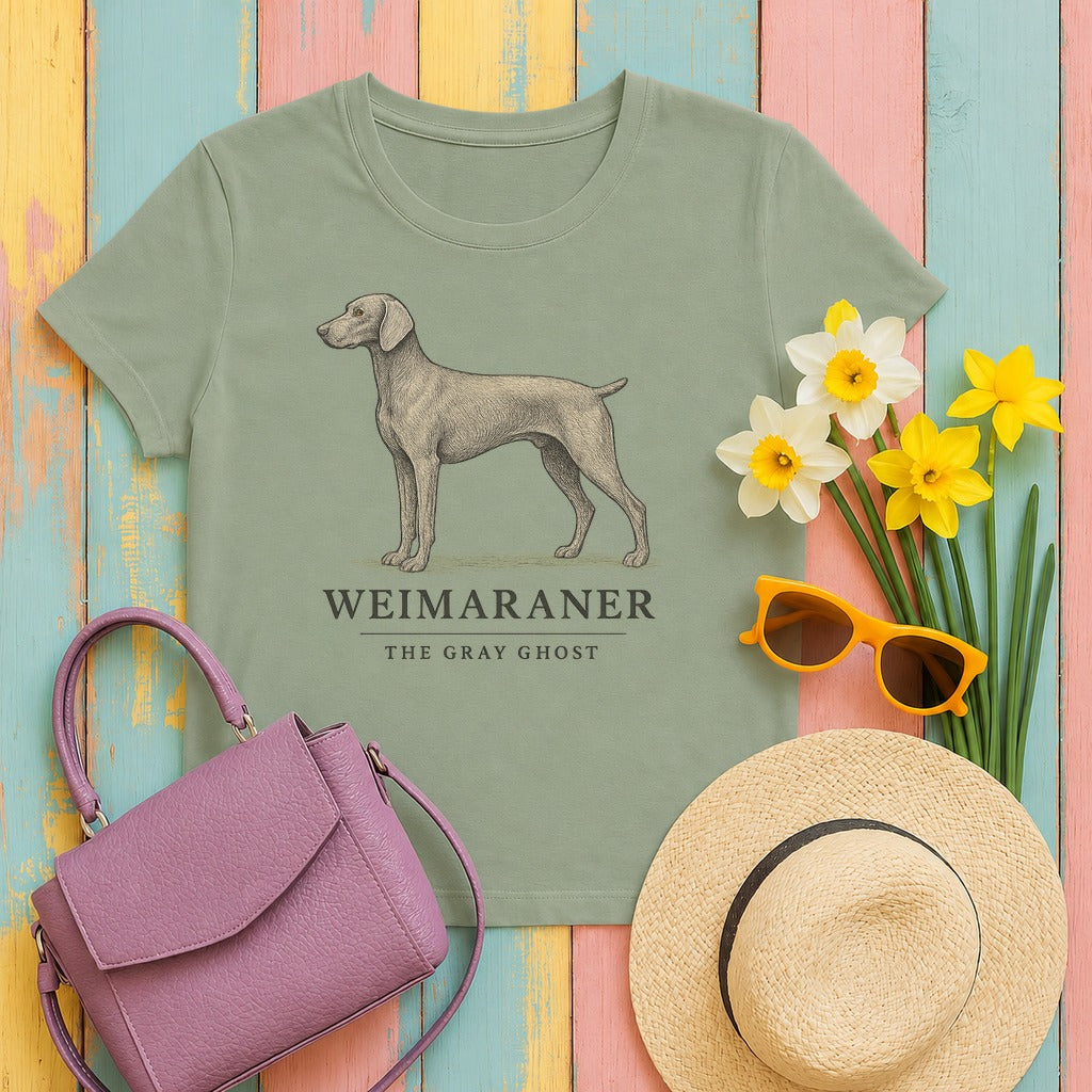 Weimaraner Field Guide Tee in Sage