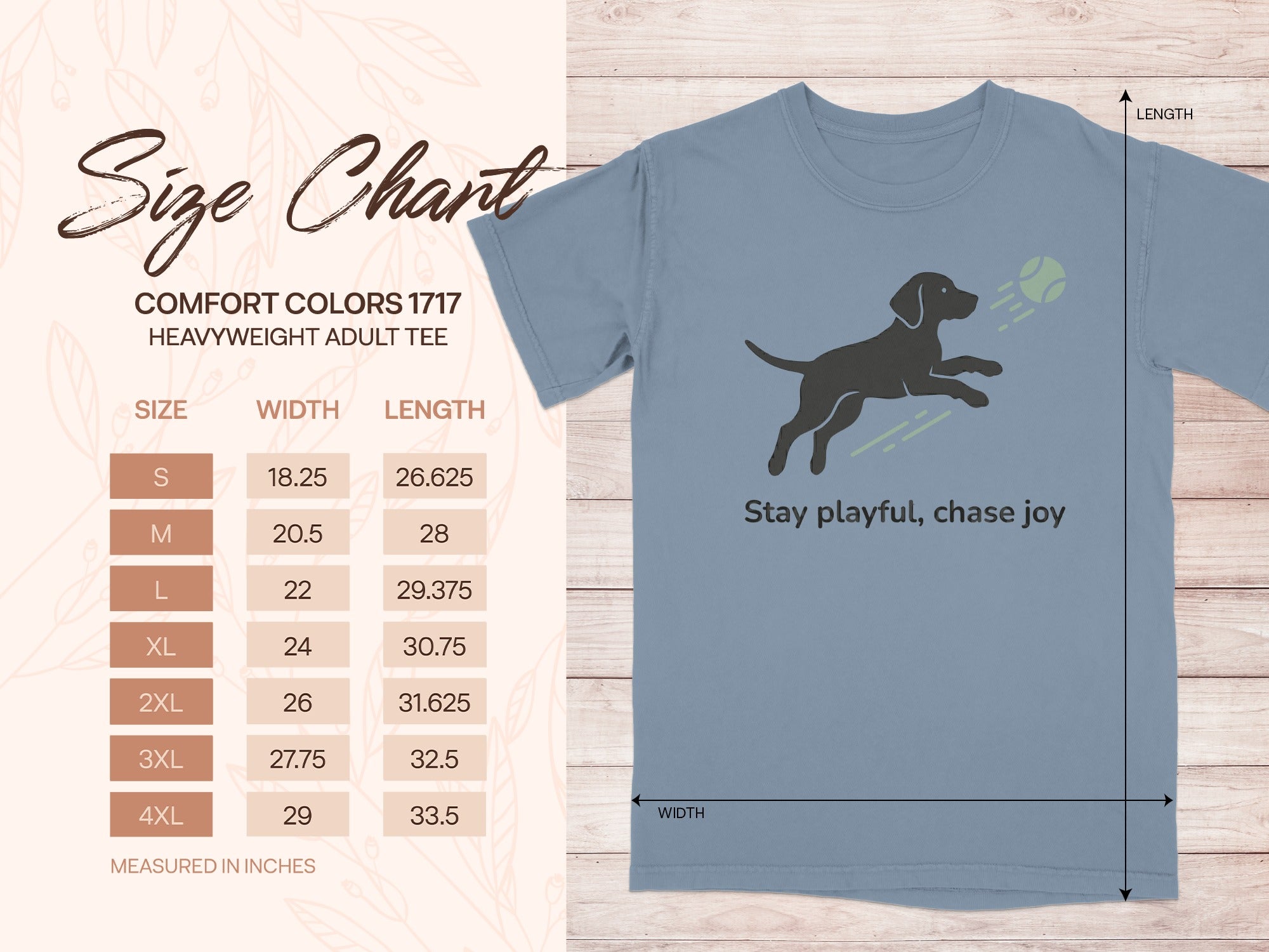 Stay Playful Chase Joy Dog Graphic Heavyweight Adult Tee