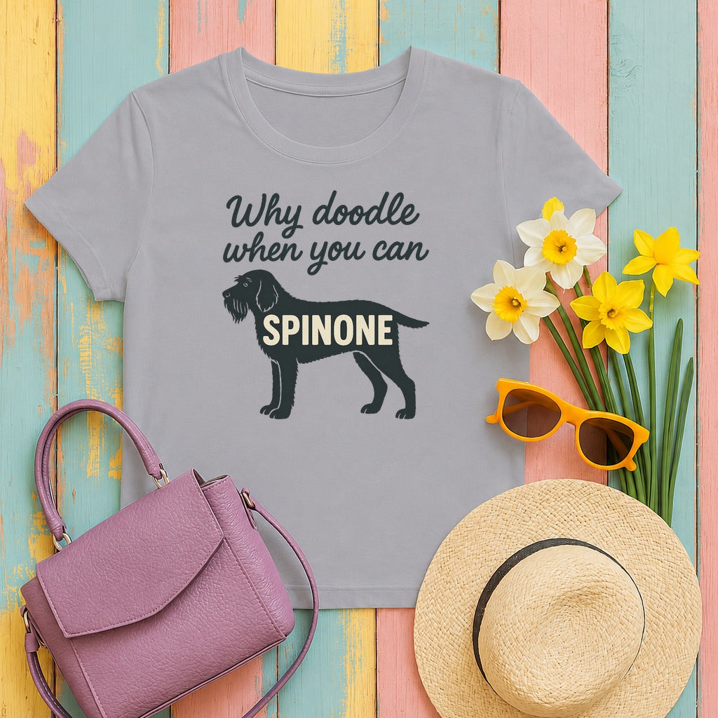 Why Doodle When You Can Spinone Tee in Athletic Heather