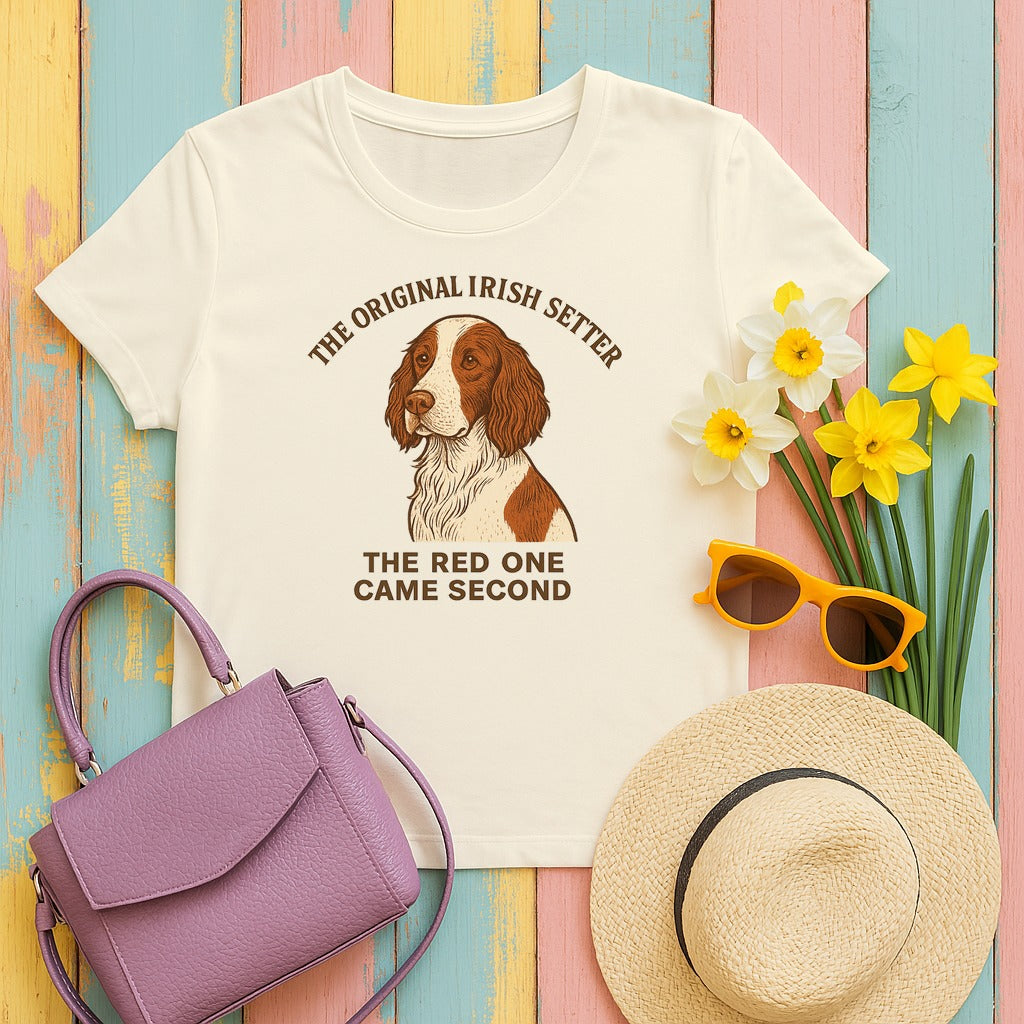 Irish Red and White Setter The Original Irish Setter Tee in Natural