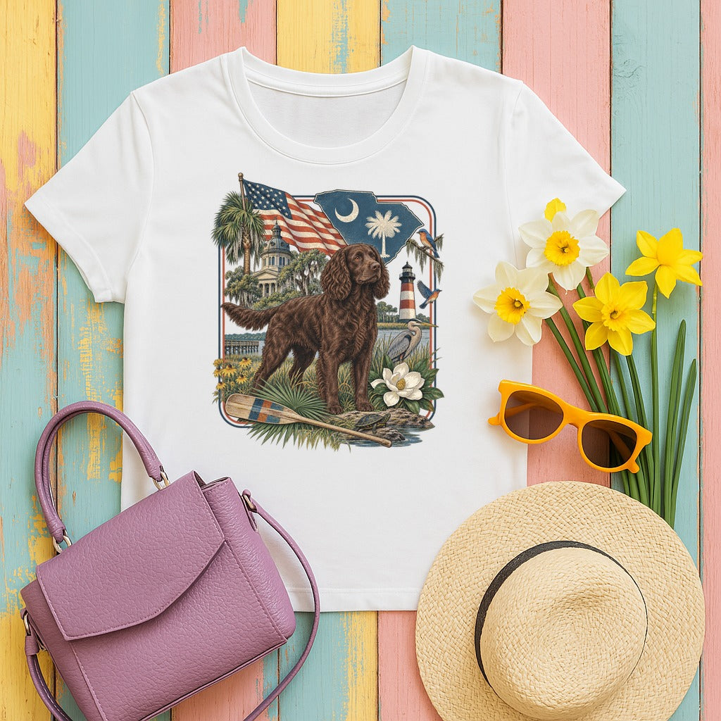 Boykin Spaniel South Carolina Heritage tee, White