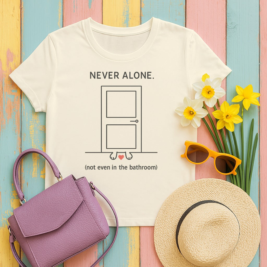 Black Lab Never Alone T-shirt in Natural