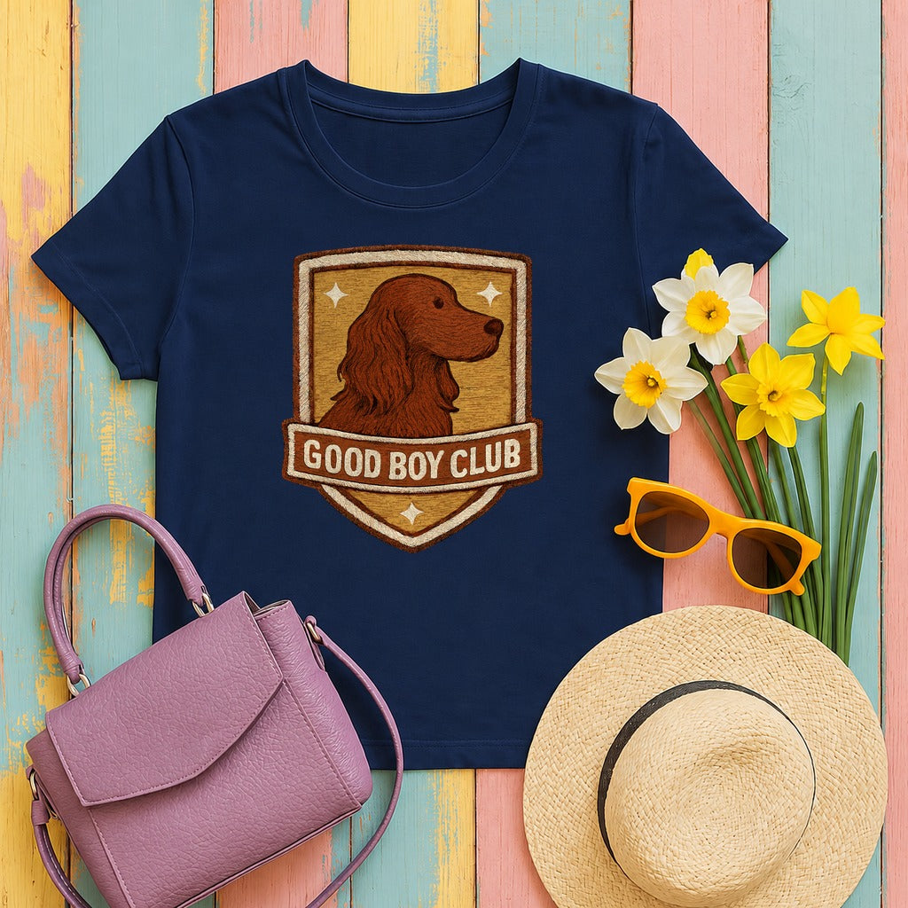 Irish Setter Good Boy Club T-shirt in Navy