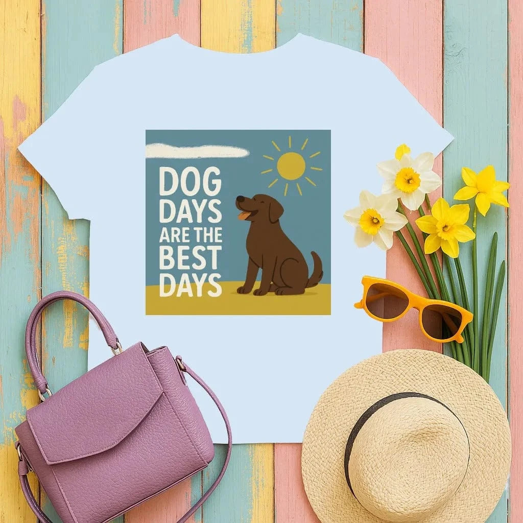Dog Days Are the Best Days Chocolate Lab T-Shirt T-shirt