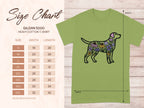 Floral Dog Design Gildan 5000 Heavy Cotton T-Shirt