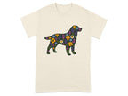 Labrador with Colorful Floral Design T-Shirt product type