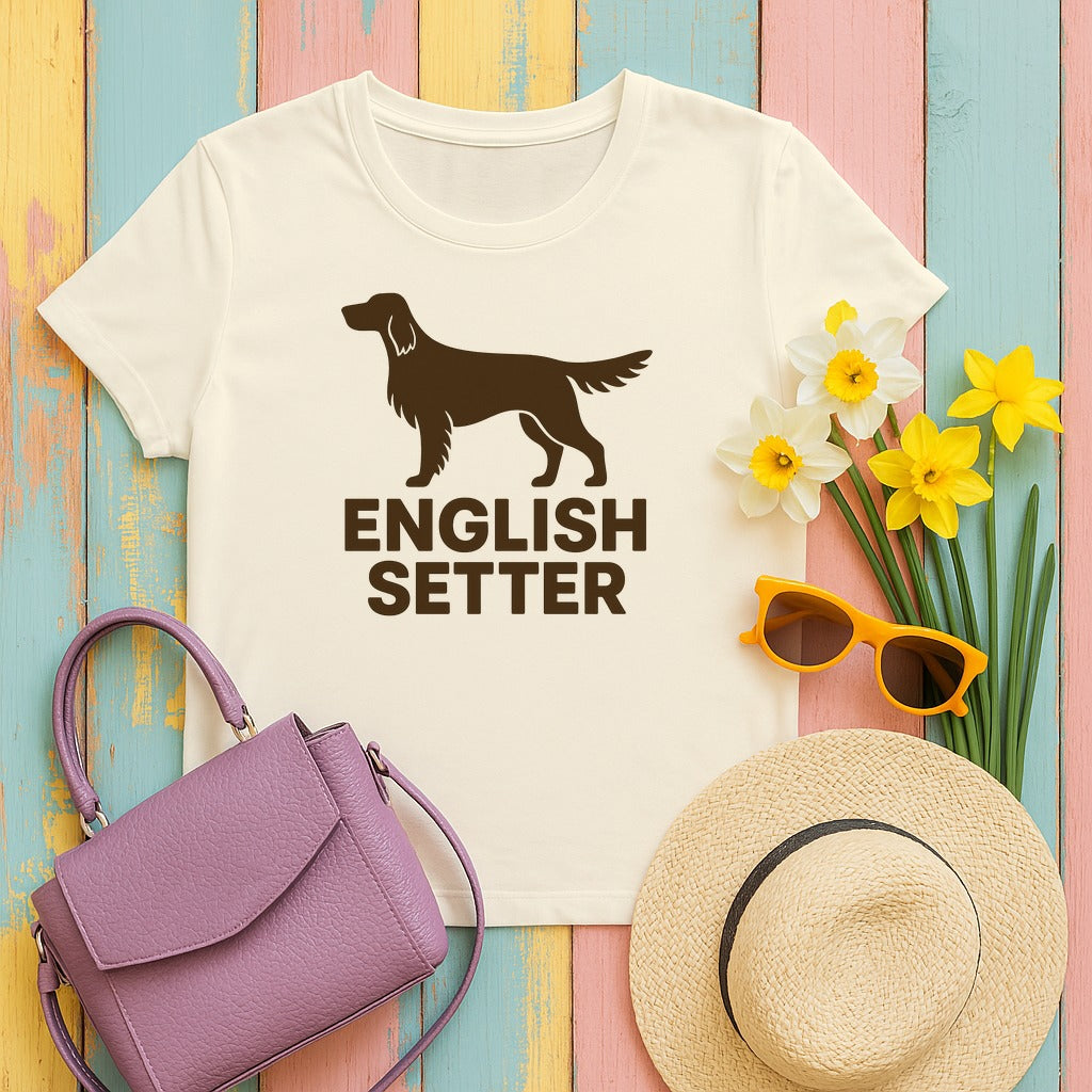 English Setter Silhouette Tee in Natural