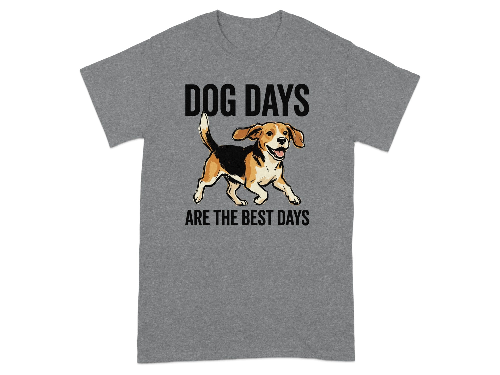 T-shirt with beagle dog and text "DOG DAYS ARE THE BEST DAYS".