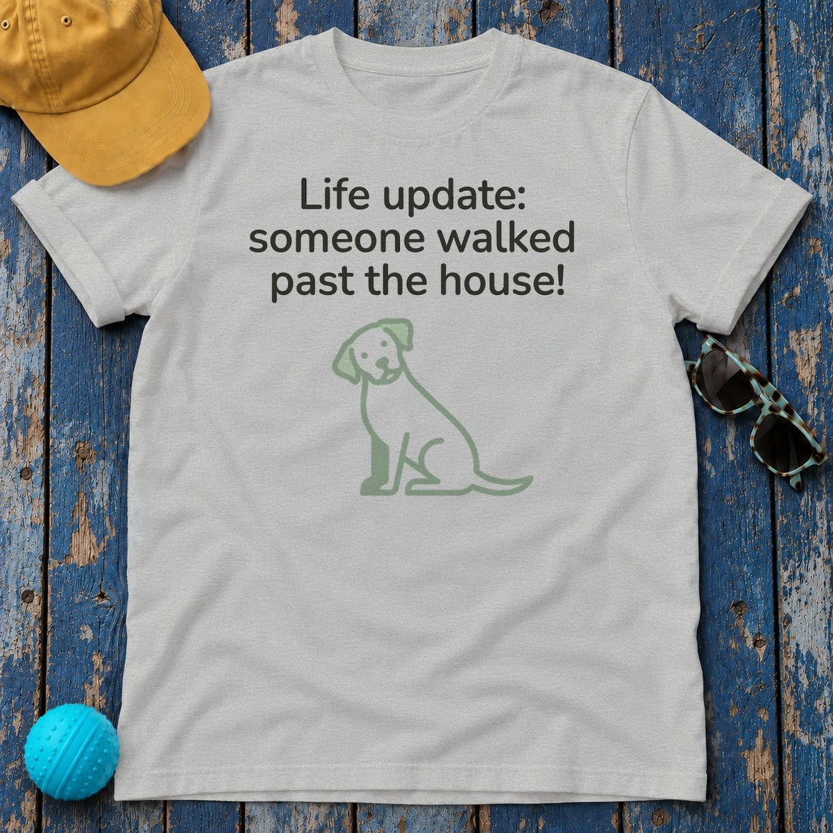 Life Update Reactive Dog Graphic T-Shirt in Sport Grey