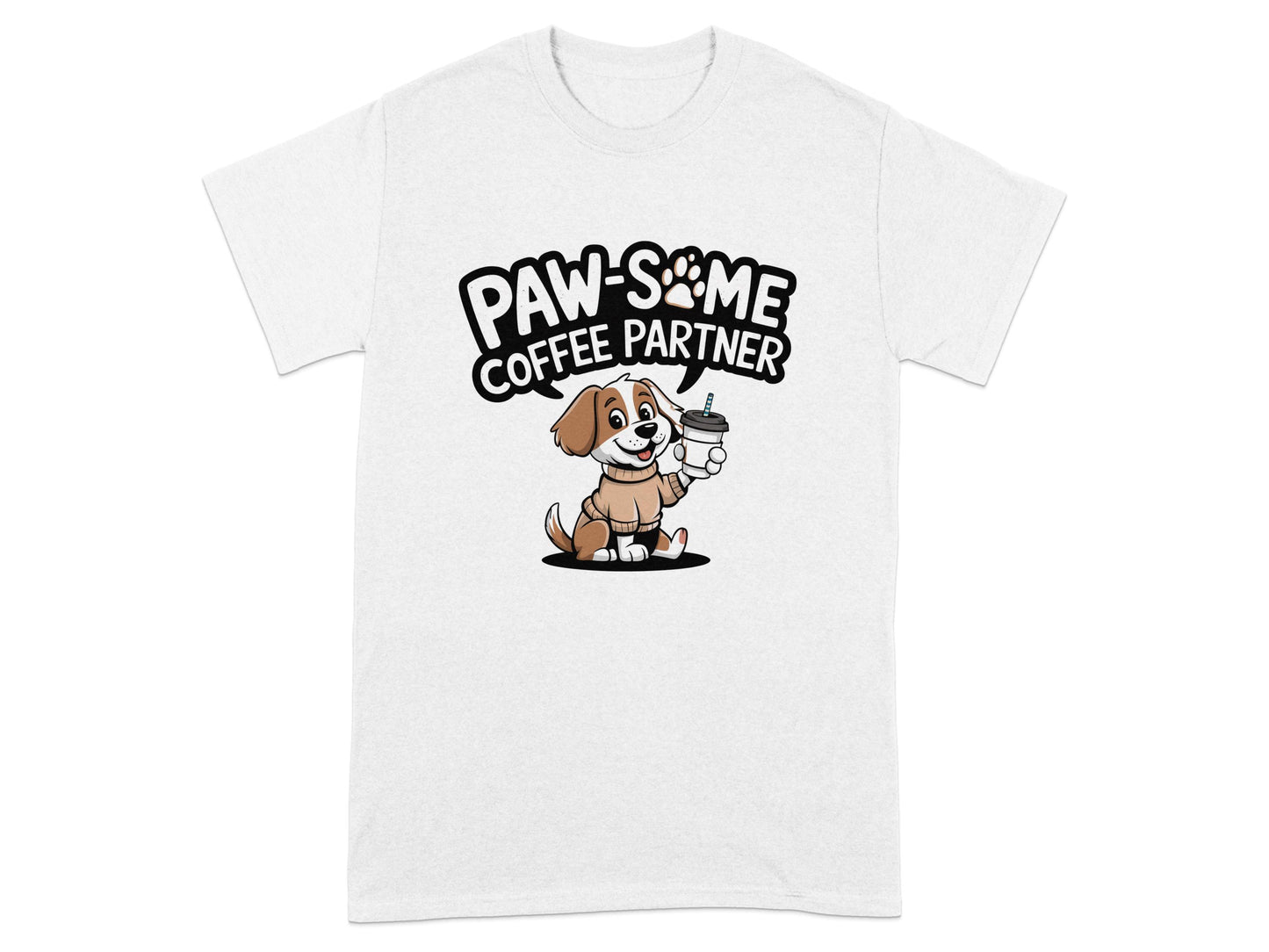 Paw-Some Coffee Partner Dog Lover Graphic Tee product type