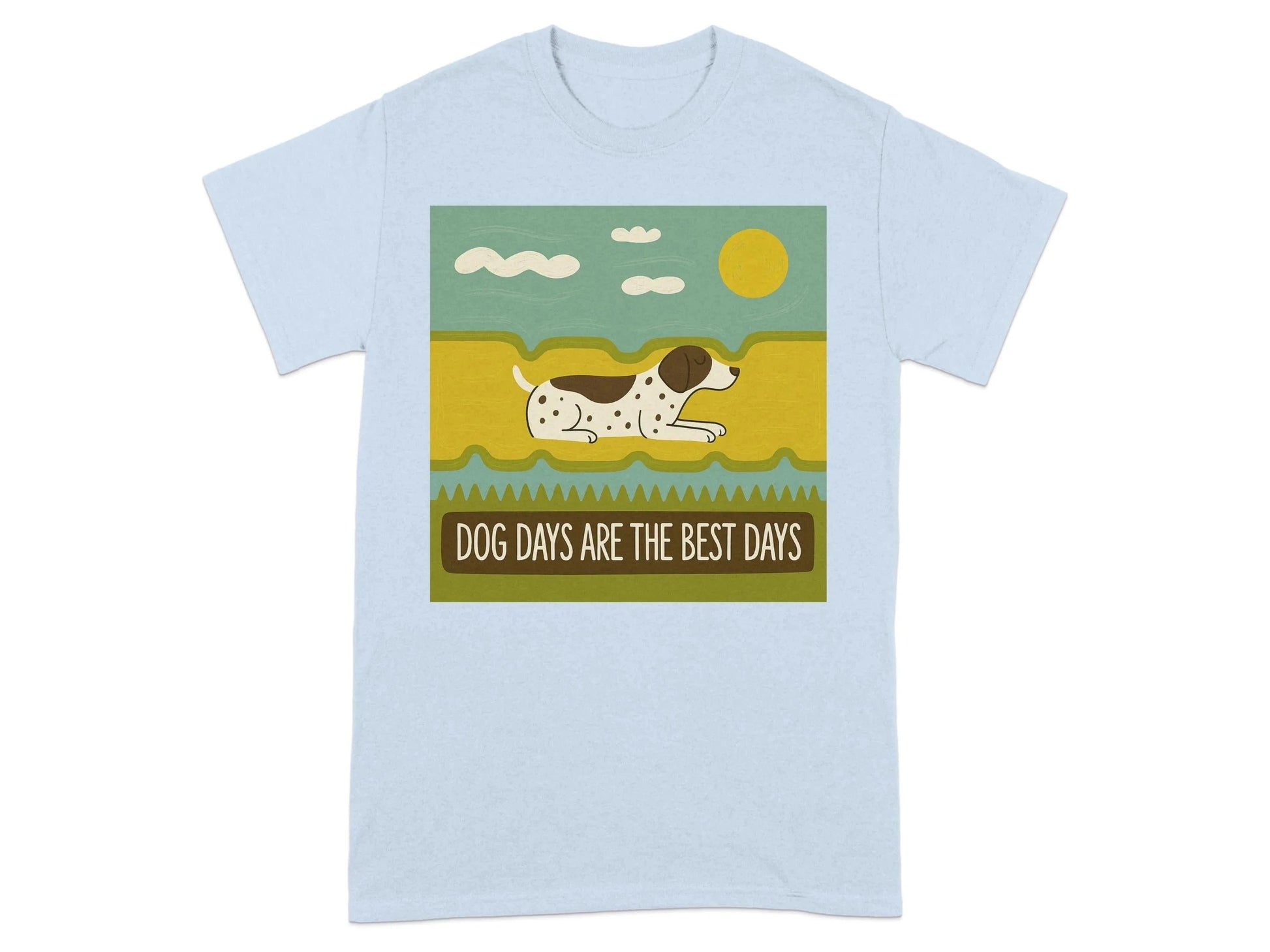Dog Days Are The Best Days German Shorthaired Pointer T-Shirt Light Blue T-shirt