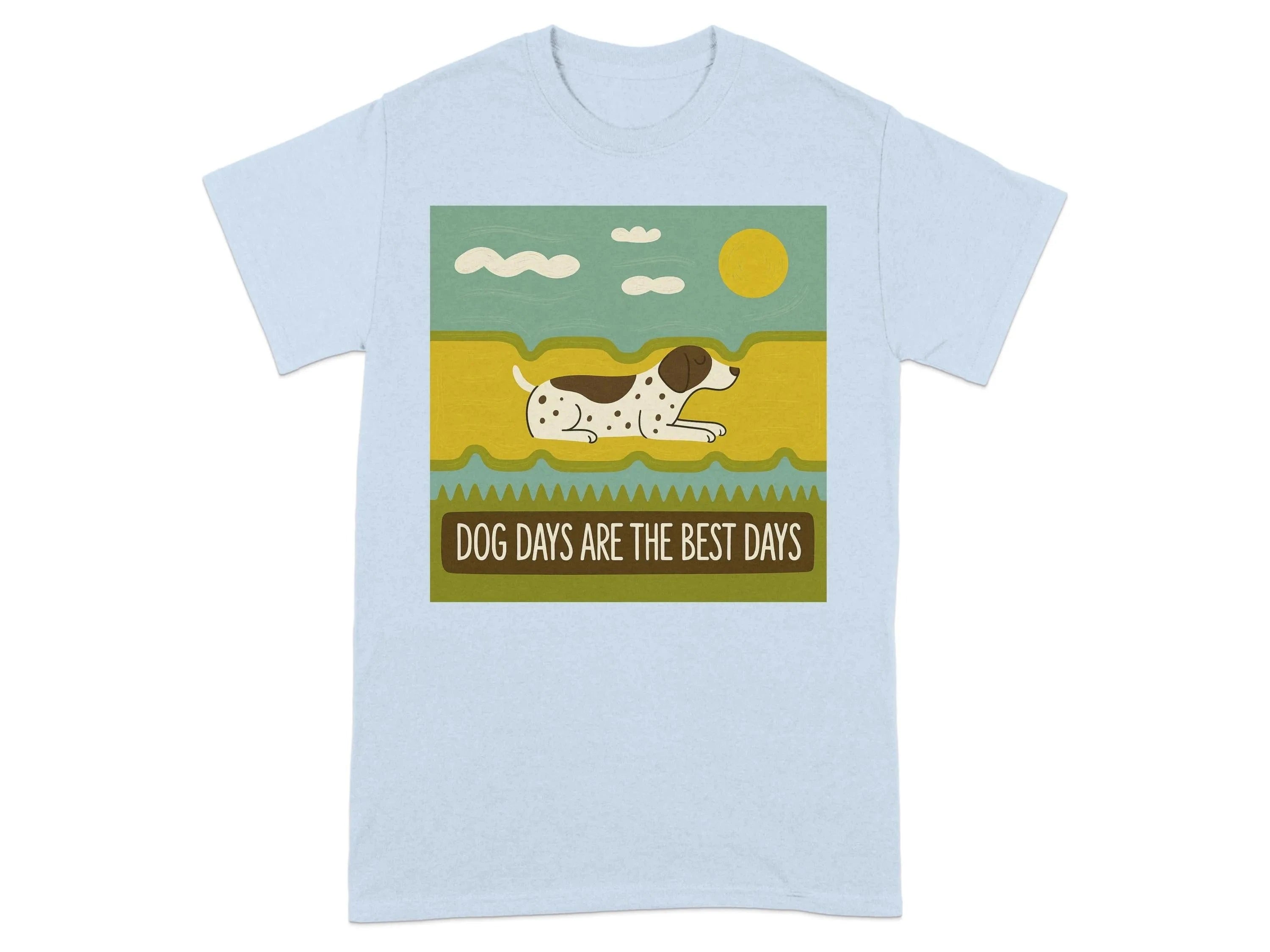 Dog Days Are The Best Days German Shorthaired Pointer T-Shirt Light Blue T-shirt