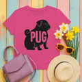 Artisan Pug Profile T-Shirt in Heliconia