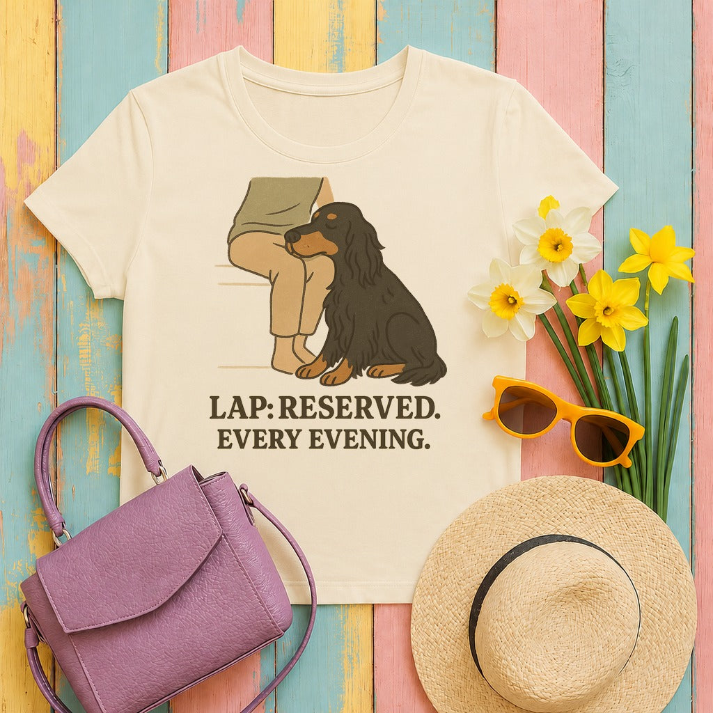 gordon setter lap-reserved tee flat lay hero