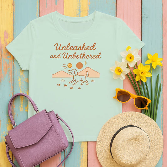 Unleashed and Unbothered Dog Themed T-Shirt product
