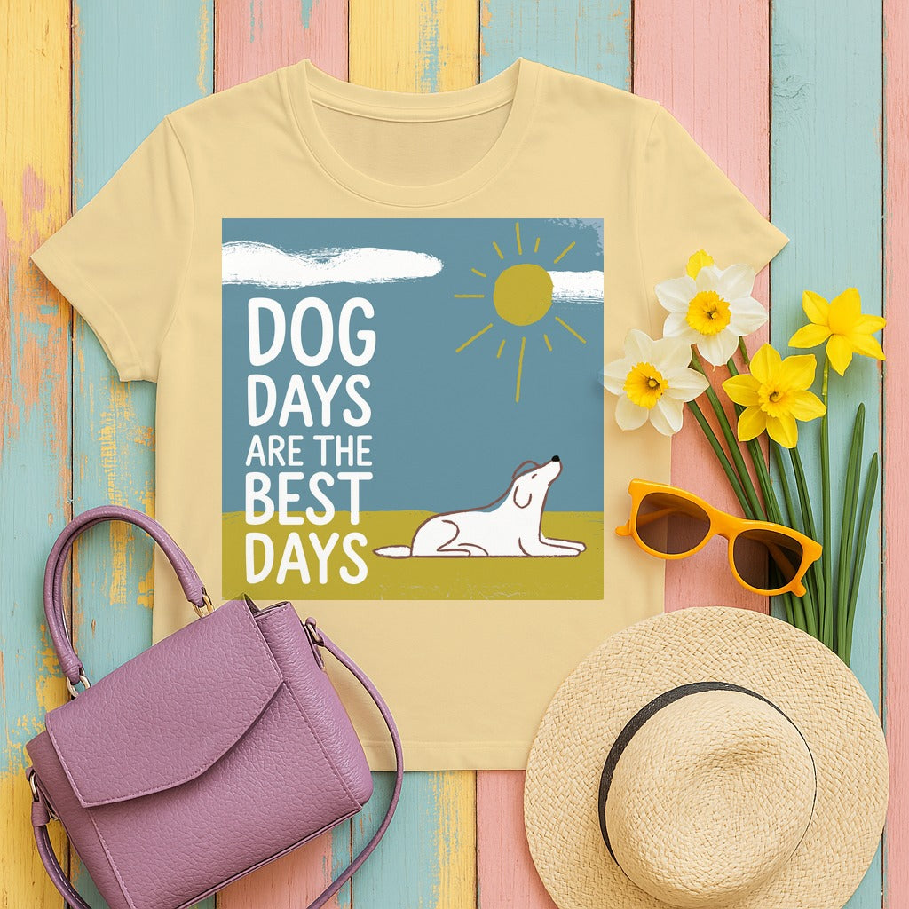 Dog Days Are the Best Days T-shirt in Yellow Haze