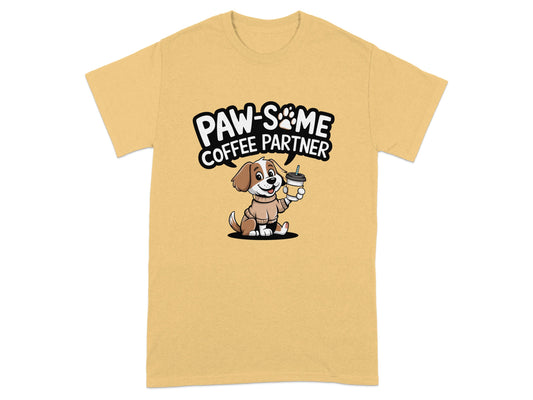 Paw-Some Coffee Partner Graphic T-Shirt product type