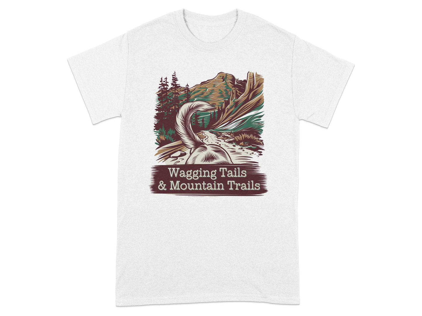 Wagging Tails Mountain Trails Design T-Shirt product type