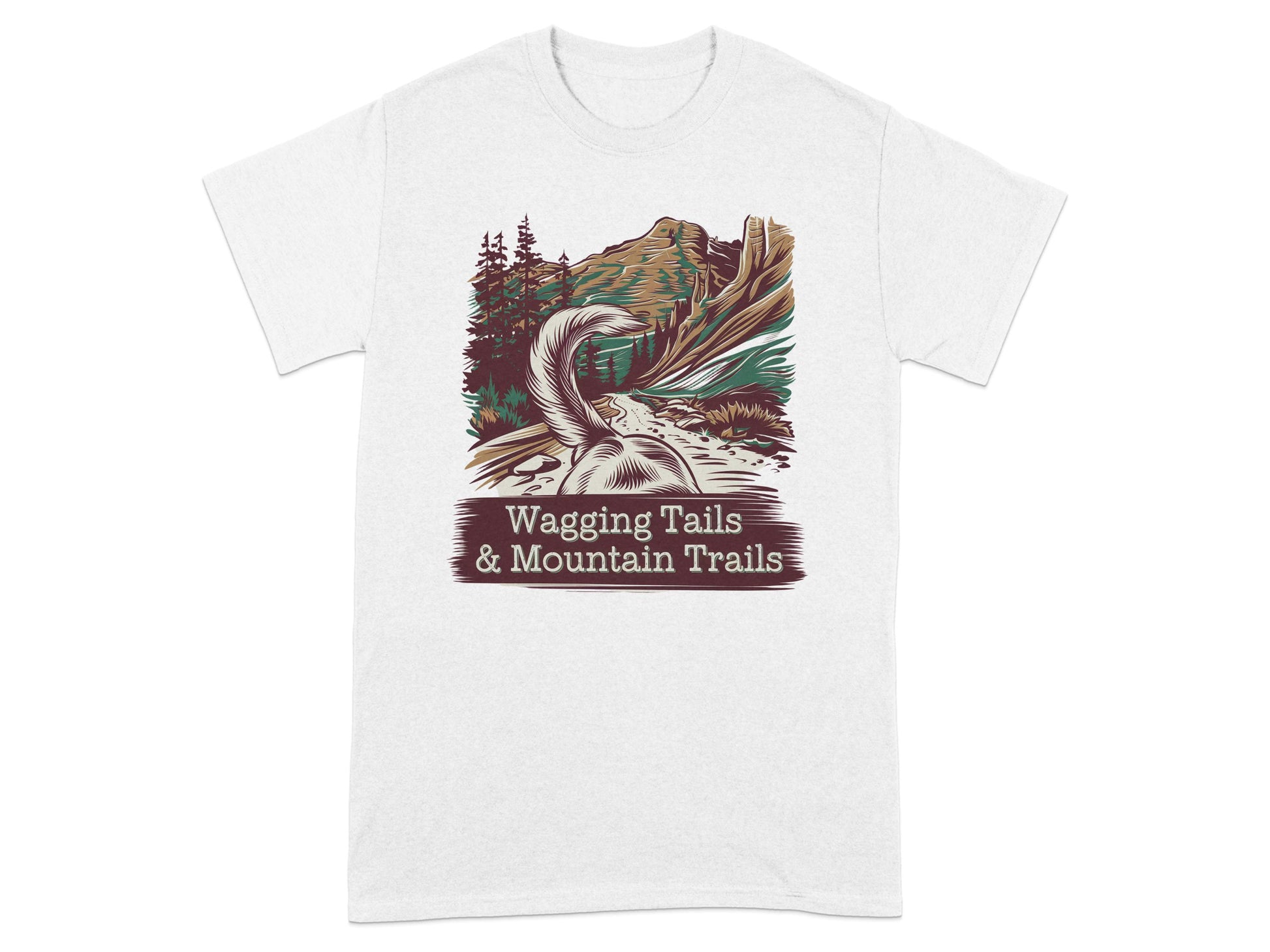 Wagging Tails Mountain Trails Design T-Shirt product type