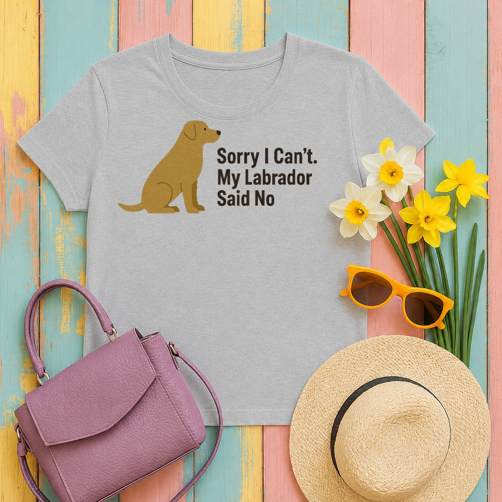 Sorry I Cant Yellow Labrador t-shirt