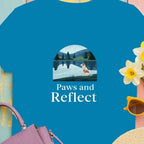 Paws and Reflect Dog Landscape Design for Nature Lover T-Shirt Antique Sapphire T-shirt