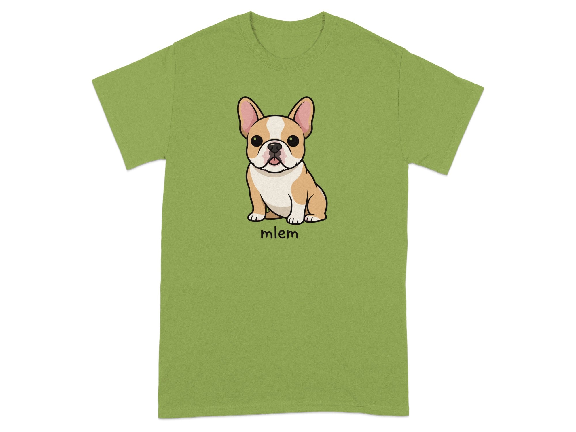 Cute French Bulldog Cartoon Mlem Printed T-Shirt
