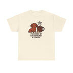 Dachshund & Coffee Power t-shirt, Natural