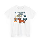 Dachshund Logic Flowchart T-shirt detail