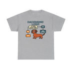 Dachshund Logic Flowchart T-shirt in Sport Grey