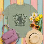 weimaraner good-girl-club tee flat lay hero