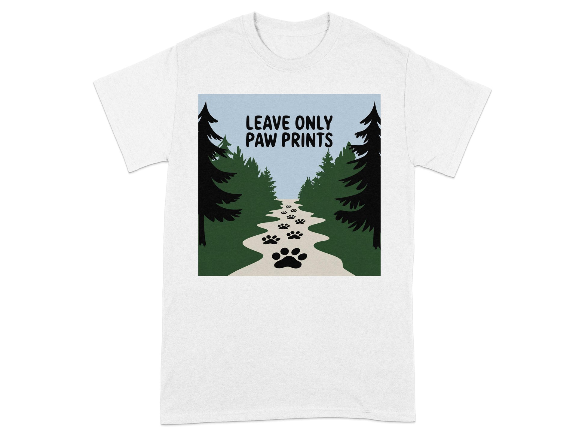 Leave Only Paw Prints Graphic Tee Shirt product type