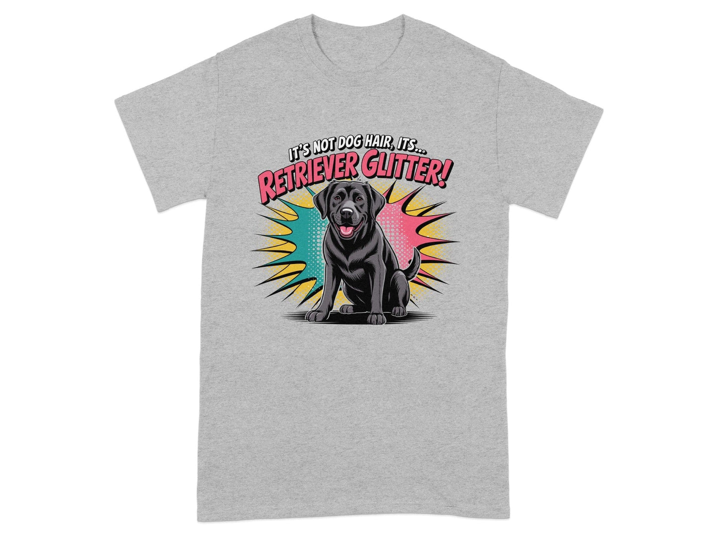 Retriever Glitter Dog Hair Funny T-Shirt Product Type